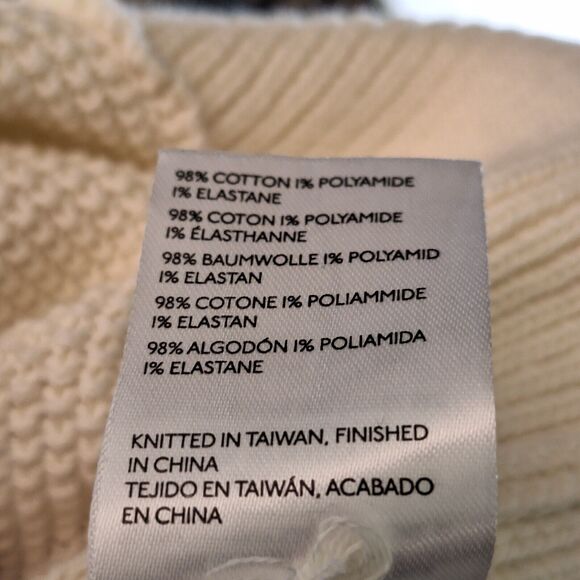 Anthropologie Size M Long Sleeve Front&back V Neck Cut Pullover Sweater - Picture 4 of 8